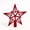 Red, variant on 7.8 Inch Red Velvet Christmas Tree Topper Star Holiday Ornament |Hollow-out Star Design, Festive Centerpiece for Seasonal Decorating, Adds Elegant to Home