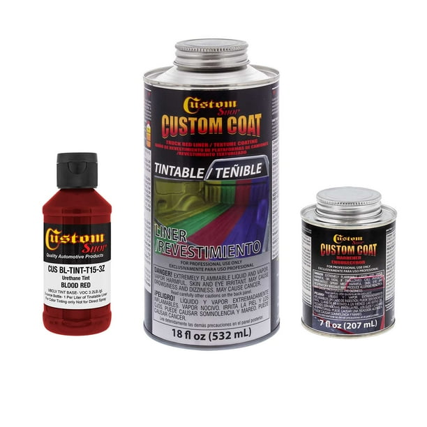 Custom Coat BLOOD RED 0.21 Gallon Urethane SprayOn Truck Bed Liner Kit