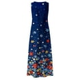 thumbnail image 5 of EQWLJWE Robes d'Été pour Femmes 2023 Robe Longue Sans Manches à Col Rond avec Poche Imprimée Grande Robe d'Été pour Femmes 2023, 5 of 5