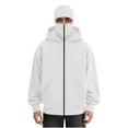 thumbnail image 2 of LEKWK Fleece Hoodies for Men with Mask, Thermal Winter Double Hooded Zip Up Sweatshirt Windproof Outdoor Sports Jacket Outerwear, 2 of 9