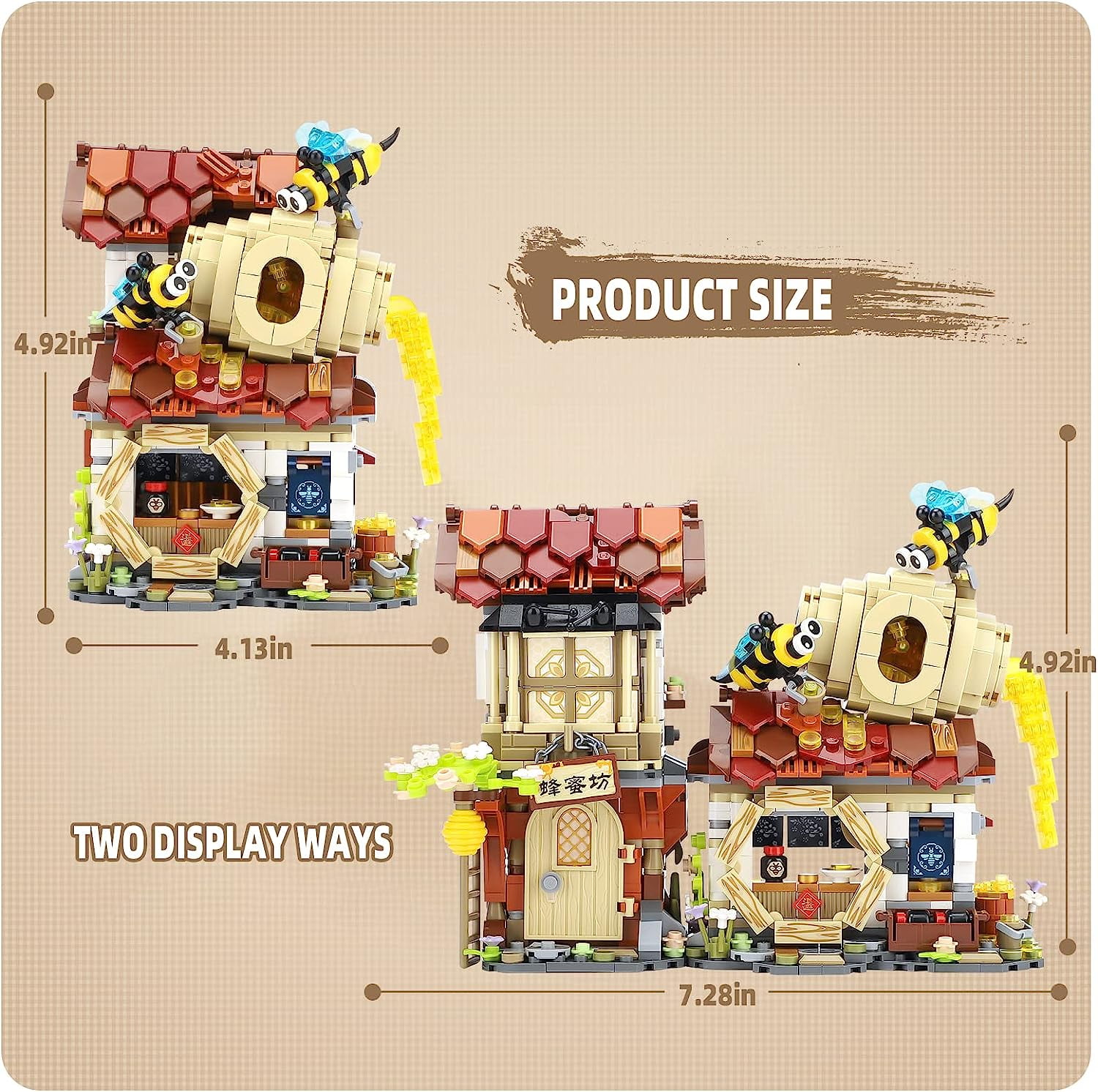  QLT Japanese Street View Takoyaki Shop Mini Building Blocks,  MOC Creative Japanese Toys for Girls 6-12 Years Old, 722 Pcs Simulation  Architecture Construction Toy, Gift Idea for Kids Adults : Toys