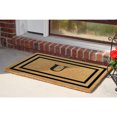 thumbnail image 2 of Heavy Duty Coir Door Mat Thin Double Picture Frame, Monogram U - Black 22" x 36", 2 of 5