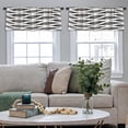 thumbnail image 4 of LALILO Kitchen Curtain Valance Wavy Lines Fashion Volume Rod Pocket Window Curtain 52"x 18" Set of 2, 4 of 5