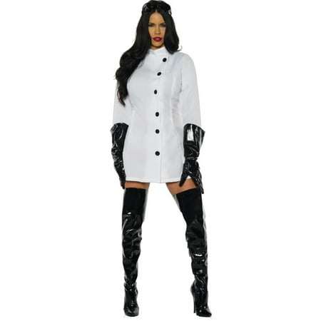 White and Black Weird Science Women Adult Halloween Costume - XS