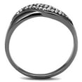 thumbnail image 3 of TS524 - Ruthenium 925 Sterling Silver Ring with AAA Grade CZ in Clear, 3 of 5