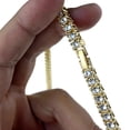 thumbnail image 4 of 18" Chain Choker One Row Gold Finish Iced Hip Hop Tennis Necklace 6 MM Box Clasp, 4 of 8