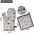 thumbnail image 6 of Boston Terrier Kitchen Oven Mitt and Pot Holder Sets 4 Pcs for Baking, Cooking and Grilling, Heat Resistant Up To 392 °F, 6 of 7
