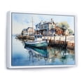 thumbnail image 2 of Designart "Reflective Moments at the Harbor Port XI" Nautical & Beach Floater Framed Wall Art Living Room, 2 of 7