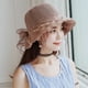 thumbnail image 4 of Qarigey Sombrero de paja gorra con lazo hecho a mano tejido hueco mujer cinta sombrilla accesorios de verano Sombreros De color caqui, 4 of 6