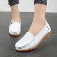 thumbnail image 4 of KaLI_store Womens Shoes Women's Slip on Loafer Shoes - Mesh Casual Ballet Flat Nurse Walking Sneakers Knit Round Toe Casual Low Wedge Memory Foam,White, 4 of 5