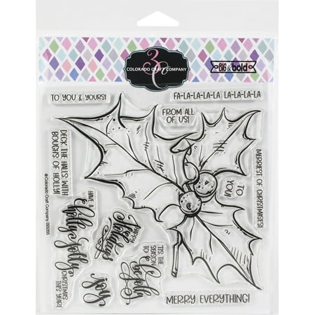 UPC: 0857287008676 | Colorado Craft Company Clear Stamps 6 X6 -Holly & Berries-Big & Bold