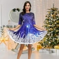 thumbnail image 3 of Robe de Noël Laide Motif Intéressant Robe de Noël Femmes Robes de Noël pour Femmes Élégante Robe de Retour à la Maison Mode Col Rond Robes de Cocktail Sécurité, 3 of 6