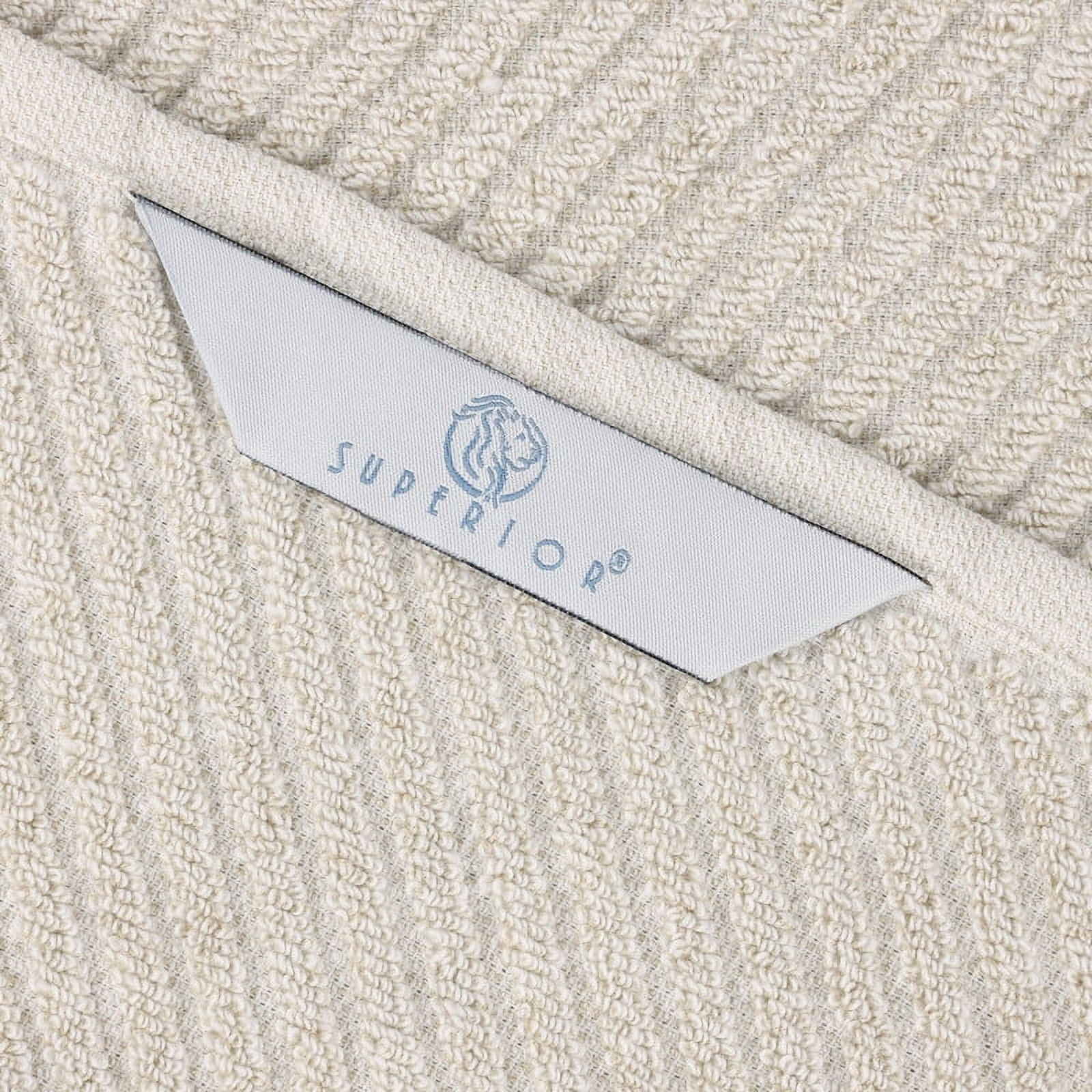 Superior Amelia Viscose Cotton Blend Medium Weight Hand Towels, Set of 6, Beige