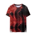 thumbnail image 4 of Mifsaly Womens Casual Tie-Dye T Shirt Crew Neck Short Sleeve Summer Tops Lightweight Breathable Cotton Top Relaxed Fit Fashionable Vacation Shirts XXL, 4 of 9