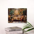 thumbnail image 3 of 1pc Elegant Black Last Supper Canvas Wall Art - High-Quality Print, Pine Wood Frame, Ready to Hang, Perfect for Living Room, Dining Area, or Classroom Decor, Ideal for Anniversaries and Special Occas, 3 of 7