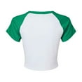 thumbnail image 2 of Bella + Canvas Womens Micro-Rib Raglan Crop Top, 2 of 3