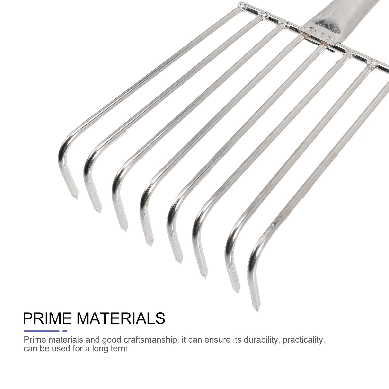 FONDOTIN Stainless Steel Hand Rake with Claws for Garden, Beach, and Outdoor Use - Lightweight, Easy to Handle Tool
