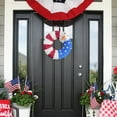 thumbnail image 4 of 4th of July PALIFEUR Wreath for Front Door, 9.84 Inch Patriotic Wreaths, Artificial Floral Spring Wreaths Decorations for Memorial Day Independence Day Veterans Day, Red Blue White, 4 of 5