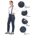 thumbnail image 2 of Little Donkey Andy Women's Skiing Bibs Fleece Lined Snow Pants, Winter Water-Repellent Snowboard Pants with Suspenders Navy L, 2 of 7