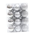 thumbnail image 4 of 24 Piezas Adornos de Bolas Colgantes para de Navidad Juego de Decoración de de Navidad Adornos Navideños para Fiesta de Cumpleaños Fiesta Plata, 4 of 8