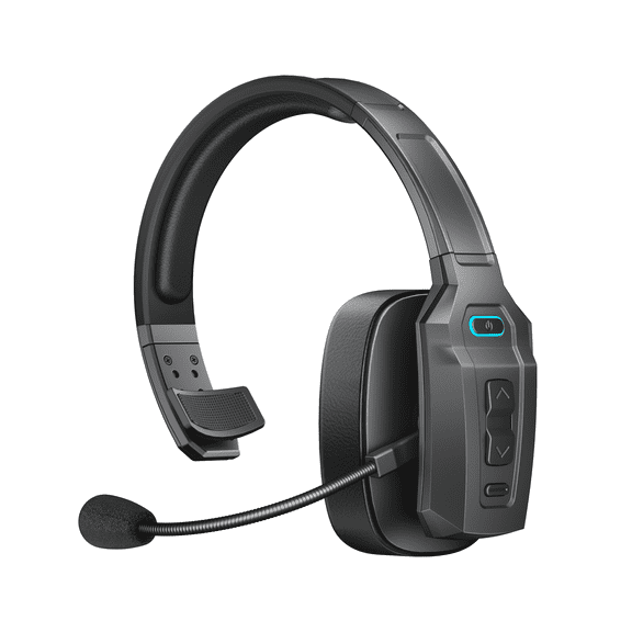 Bluetooth Headset with Microphone, Trucker Bluetooth Headset with AI Noise Cancelling & Mute Button, Wireless On-Ear Headphones 65 Hrs Working Time, for Trucker Home Office Remote Work Zoom