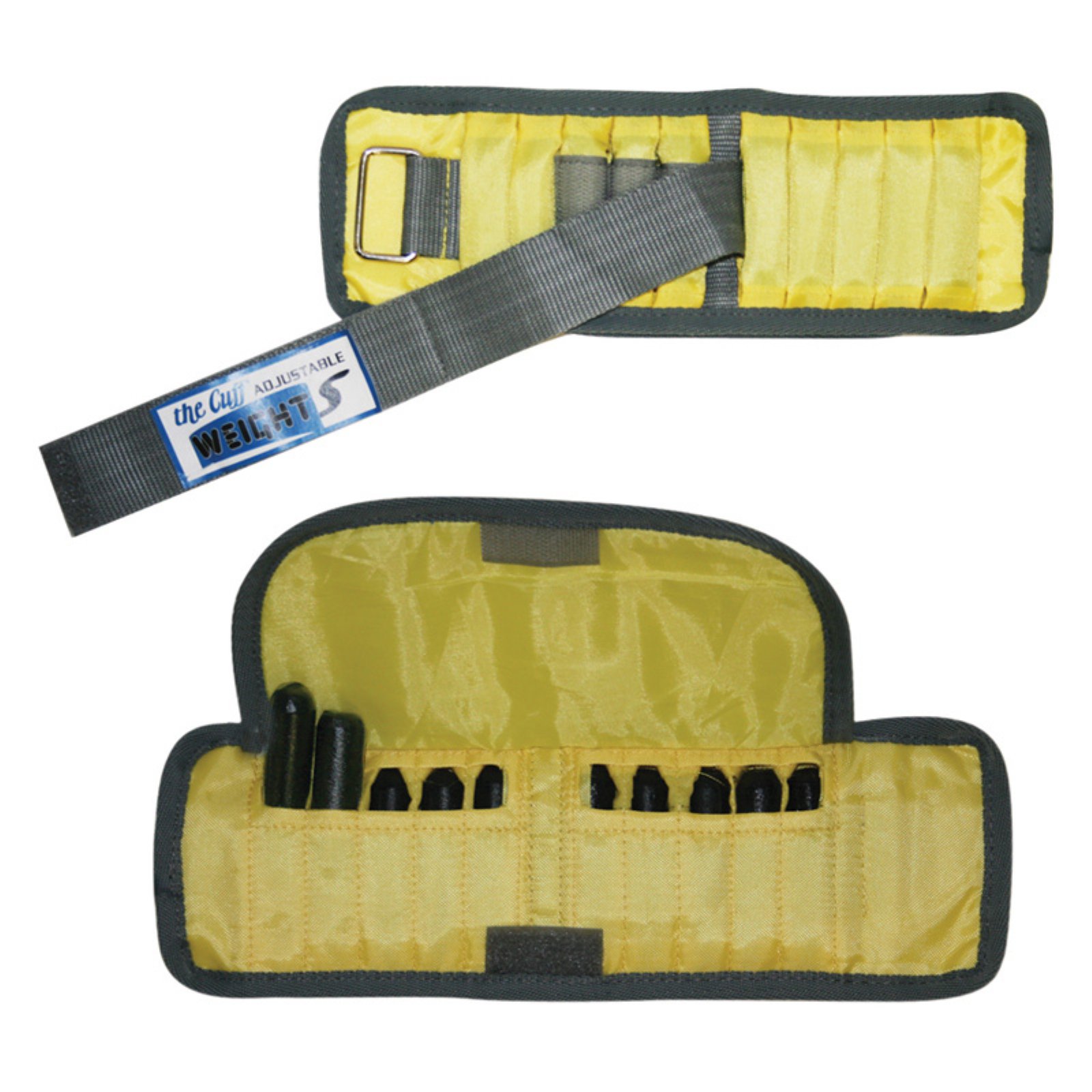 Adjustable Cuff wrist weight 2 lb 10 x 0.2 lb inserts Yellow