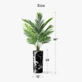 thumbnail image 5 of Artificial Tree in Modern Marble Effect Planter, Fake Areca Tropical Palm Silk Tree for Indoor and Outdoor Home Decoration - 66" Overall Tall (Plant Pot Plus Tree), 5 of 5