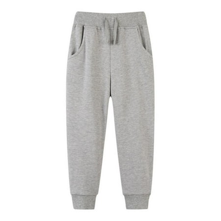 

Somenie Infant 100% Cotton Trousers Jogger Sweatpants for Little Boys and Girls Gray Size 3T