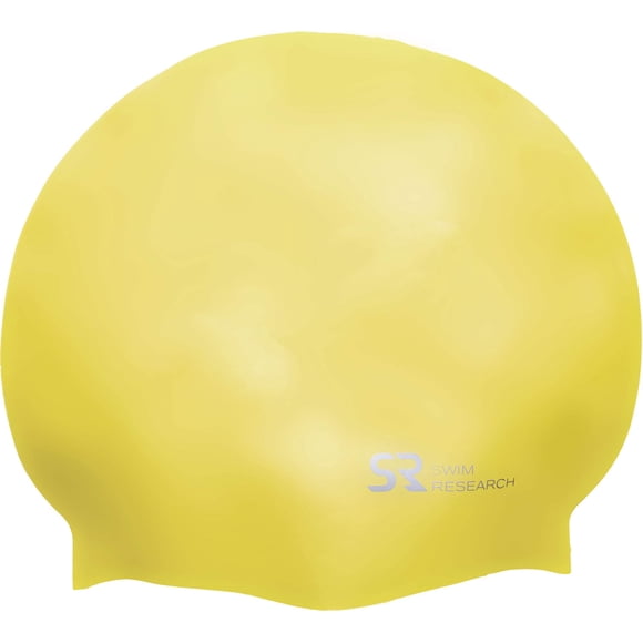Swim Research Bonnet de Bain en Silicone Solide Hypoallergénique Métallique (Jaune Métallique)