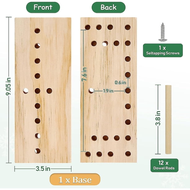 Fabricante de lazos para coronas de cintas, 2 en 1, herramienta para hacer lazos de madera de doble cara para manualidades, decoración de bricolaje para Navidad, Halloween, vacaciones (nuevo esti
