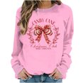 thumbnail image 2 of Jjayotai Women's Cute Fall Clothes, Christmas Sweatshirt, Long Sleeve Crewneck Casual Pullover, Funny Bow Print Top Pink-2 XS, 2 of 6