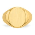 thumbnail image 4 of Real 14kt Yellow Gold 15.0x13.5mm Open Back Men's Signet Ring Size: 10; for Adults and Teens; for Women and Men, 4 of 5