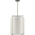thumbnail image 3 of Progress Lighting Kempsey 3-Light Pendant, Brushed Nickel, Summer Linen Shade, 3 of 7