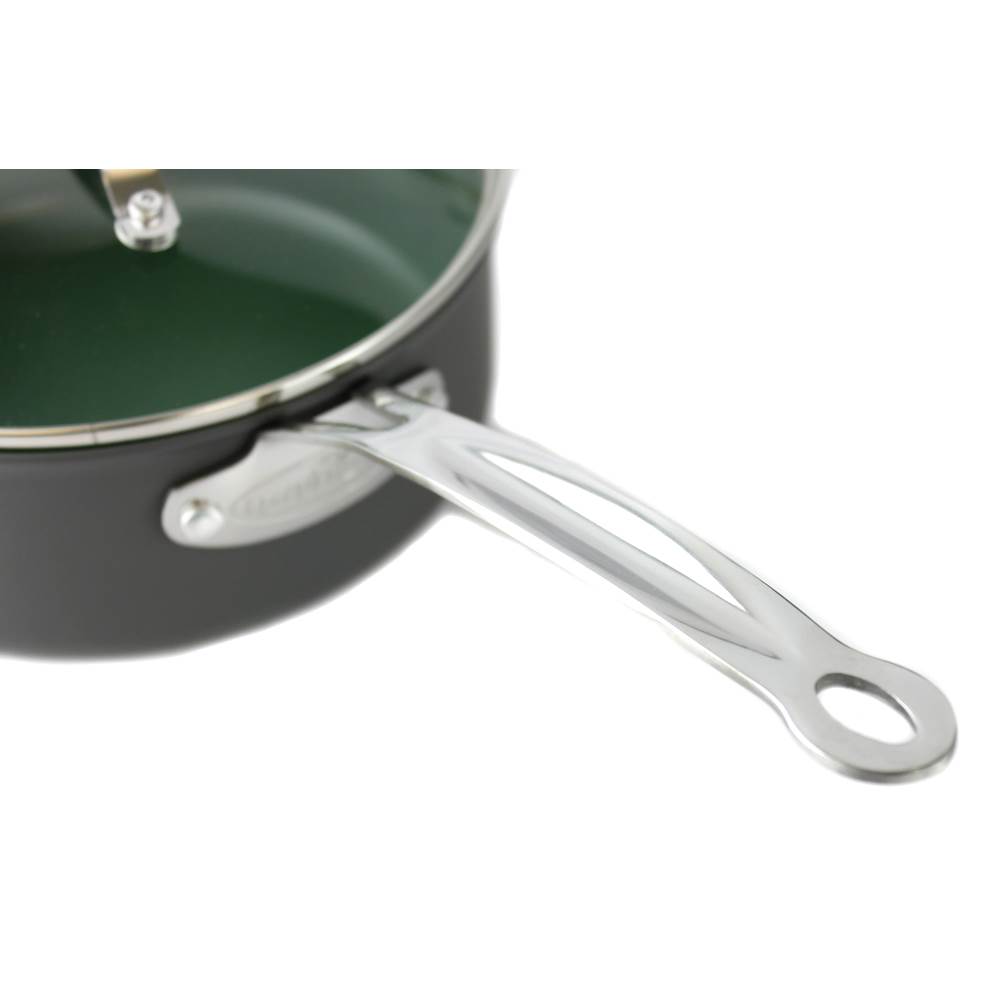 As Seen on TV 12" OrGREENic Porcelain Ceramic Cooking Fry Pan with Helper Handle - image 2 of 4