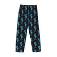 thumbnail image 4 of Kdxio Blue Seahorse Print Men's Sleep Pajama Pant Lounge Pants with Pockets, 4 of 8