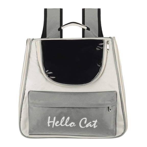 Uxcell Cat Backpack Carrier, Large Space Ventilated Mesh Design for Cats or Small Dogs (Gray, 14.6"x9.8"x13.4")