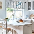 thumbnail image 4 of 3Pcs Beach Starfish Seashell Kitchen Curtains,Blue Coastal Window Curtains Valance and Tier 36 Inch Length Small Kitchen Window Curtains for Kitchen Living Room Bedroom Bathroom Decor, 4 of 5