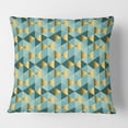 thumbnail image 2 of Designart Gold and Blue Dynamics V' Mid-Century Modern Throw Pillow - 16x16, 2 of 2