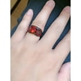 thumbnail image 7 of Skull Matching Rings Black Plated Couple Rings 1CT Red CZ Wedding Ring Sets for Him and Her, 7 of 7