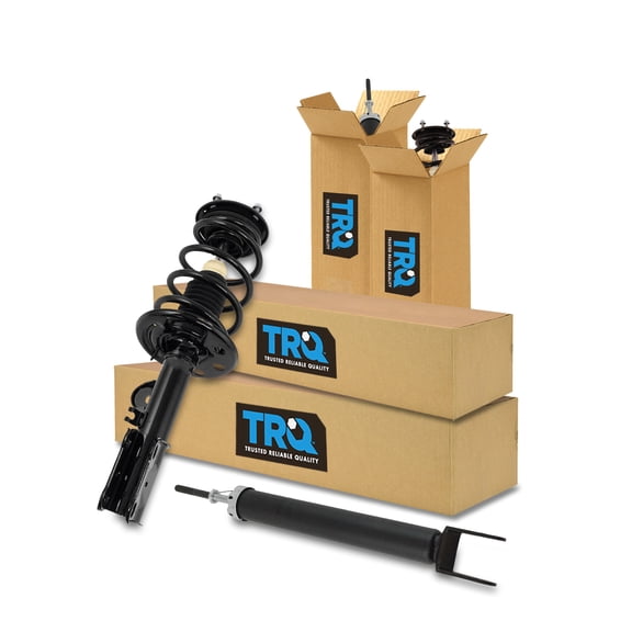 TRQ Front and Rear Complete Strut Assembly & Shock Absorber Kit Complete Strut & Coil Spring Assembly Fits Select 2013-2019 Ford Taurus