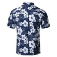 thumbnail image 3 of ALLLIST Men's Shirts Hawaiian Collared Short Sleeve Button Down Shirts Casual Blue Clothing for Men, 3 of 9