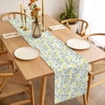 thumbnail image 3 of Table Runner 120 Inches Long for Kitchen Dining, Yellow Spring Floral Dresser Scarf Farmhouse, Dining Table Decorations for Wedding/Parties, Flowers Leaves Pastoral Botanical 13 x 120 In, 3 of 8