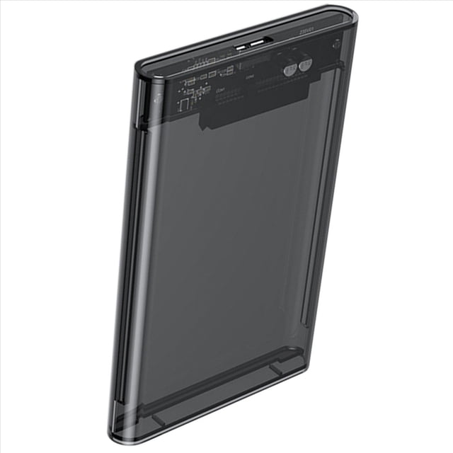 3X Transparent Gray HDD Case for Hard Box 2.5 Inch HDD Enclosure to USB 3.0 Type-C 3.1 External Hard Drive Case
