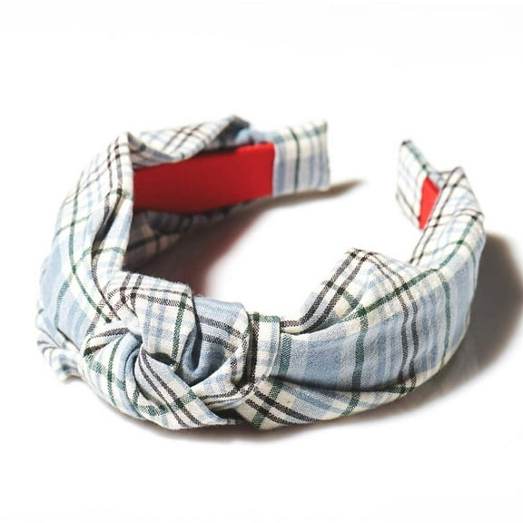 Cottage Collection Knotted Headband - Meadow Plaid