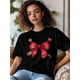 thumbnail image 3 of Camiseta de mujer, camisetas de manga corta, camisetas casuales, camiseta de cuello redondo con flechas de arco para mujer, 3 of 8