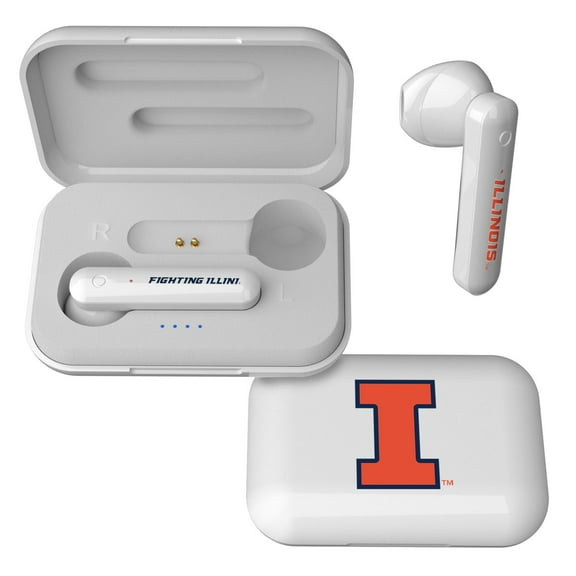 Keyscaper Illinois Fighting Illini Wireless TWS Insignia Design Earbuds