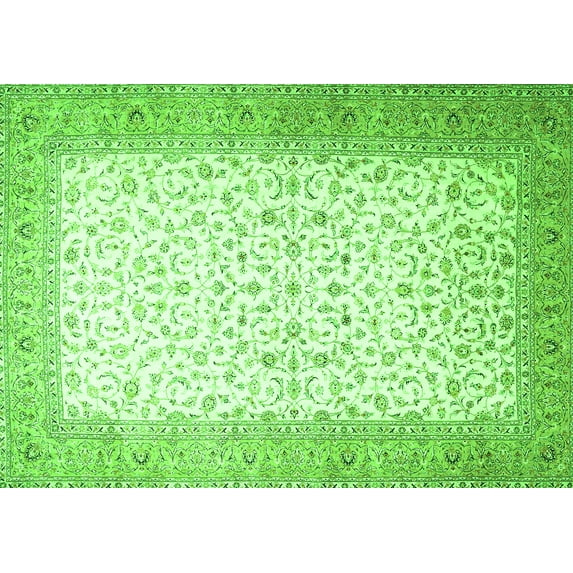 Ahgly Company Indoor Rectangle Persian Green Traditional Area Rugs, 5' x 7'