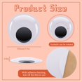 4 Pcs Luminous Giant Wiggle Eyes Halloween Self Adhesie Large Eyes Glow in The Dark Big DIY