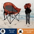 thumbnail image 5 of BRONZY Heavy Duty Oversized Camping Chair 500lbs - Beach Chair for Adults, Portable Folding with Breathable Mesh, Cup Holder & Side Pocket, 5 of 8