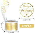 thumbnail image 4 of TETOU 500Pcs Thank You Stickers, 1.5 inch Thank You for Celebrating with Us Stickers Roll, Clear Thank You Stickers for Packaging Wedding Party Favors - Clear & Gold, 4 of 9